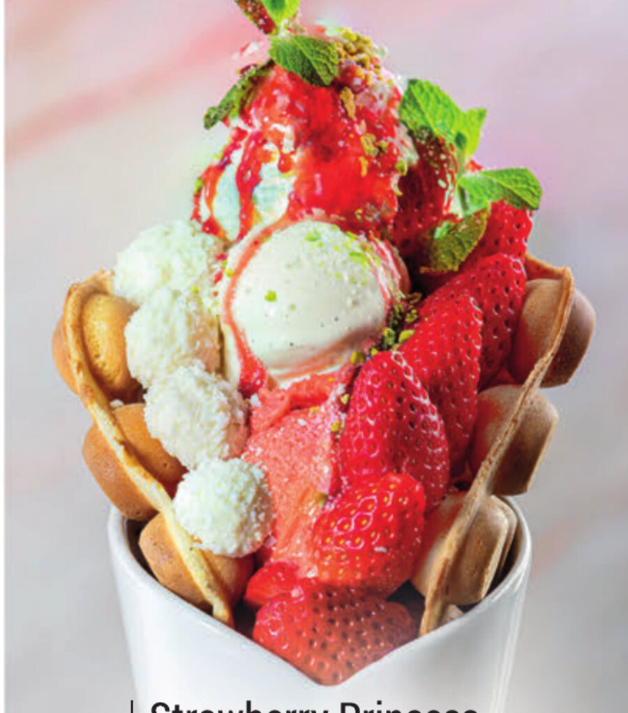 Waffle with gelato
